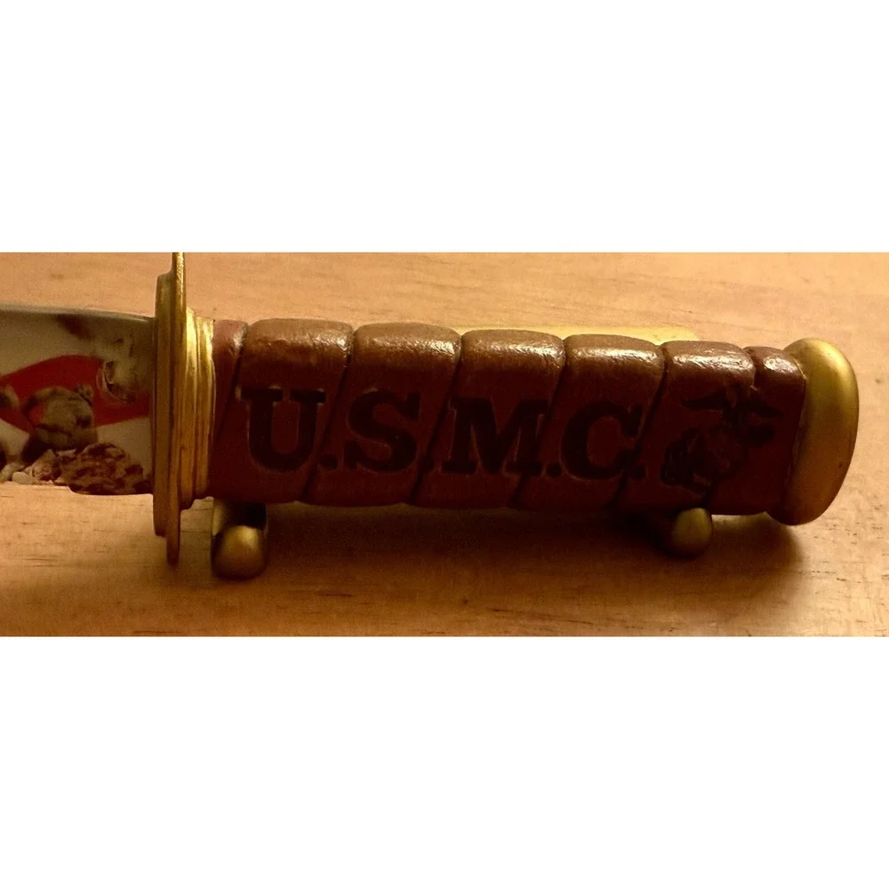 Vintage Hamilton Company U.S.M.C. KA-BAR Knife Leather Grip Limited Edition Rare
